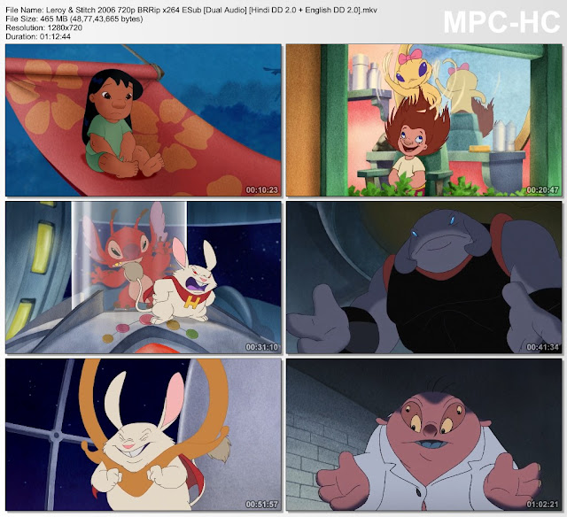 Leroy & Stitch (2006) 720p BRRip Dual Audio [Hindi DD 2.0 + English DD 2.0] ESub